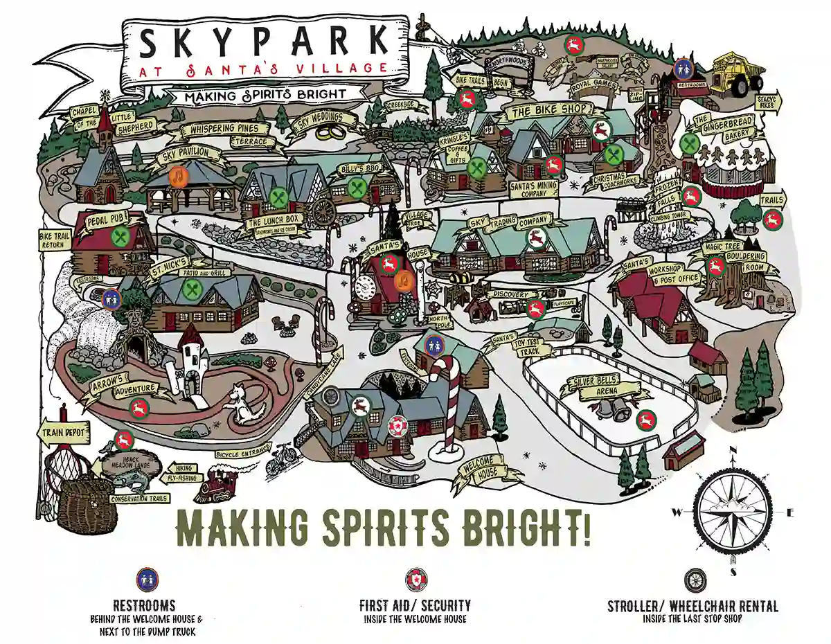 Skypark at Santa's Village Map
